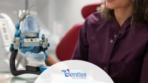 Ilustración que representa la relación entre la genética y la salud bucodental, mostrando cómo la herencia puede influir en la resistencia del esmalte